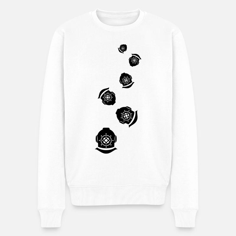 Symbole de plongée en apnée - Pull Premium bio Homme - blanc