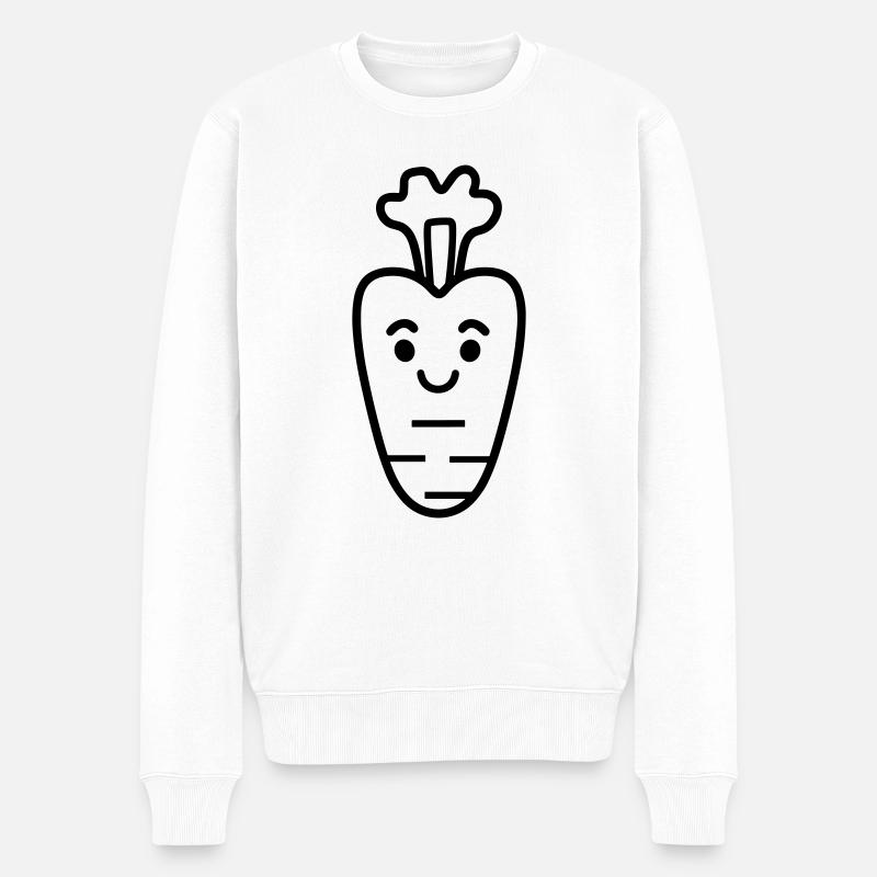 Karotte - Männer Premium Bio Pullover - Weiß