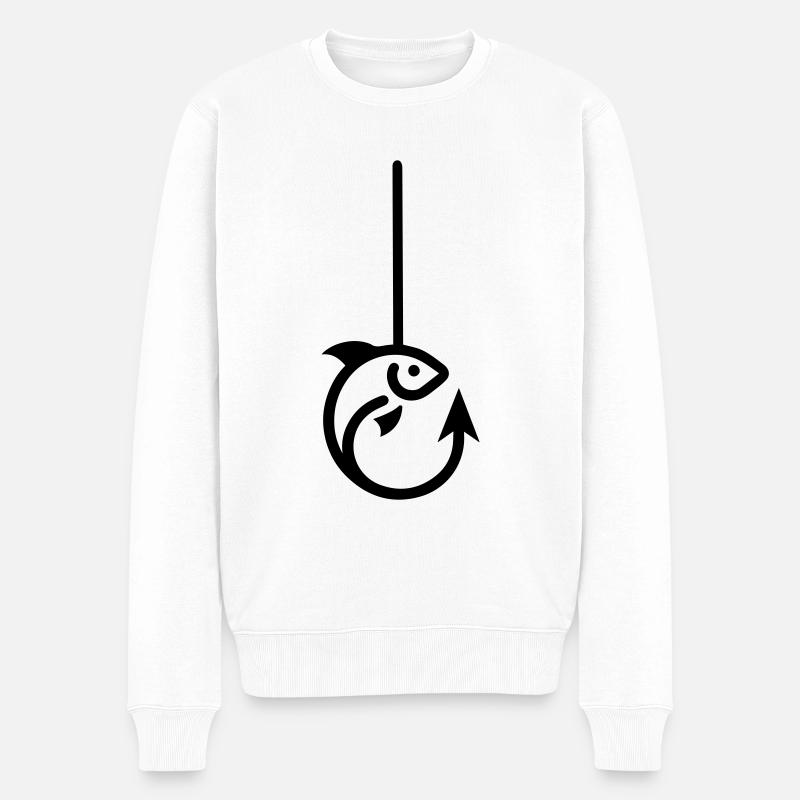 Poisson à l’hameçon - Pull Premium bio Homme - blanc