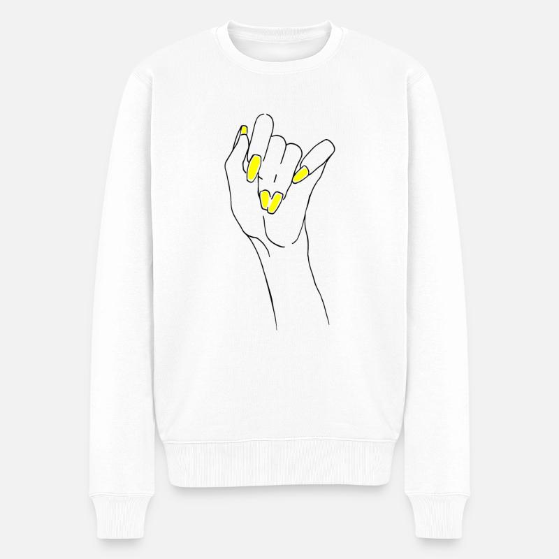 Main d'araignée - Pull Premium bio Homme - blanc