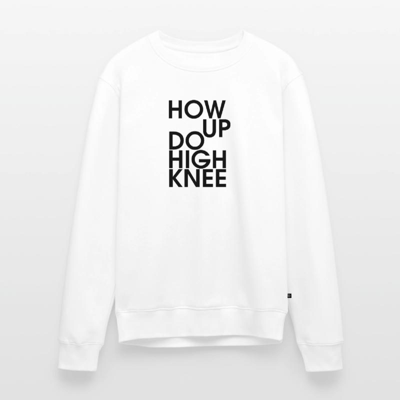 Hau ab du Heini oder How up do high knee Männer Premium Bio Pullover