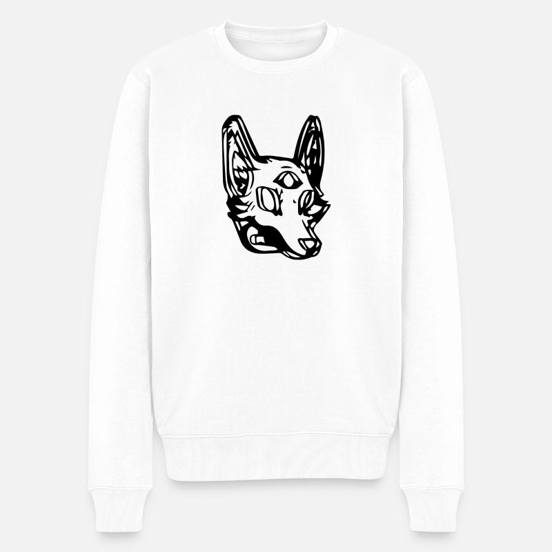 Hund Dog - Männer Premium Bio Pullover - Weiß