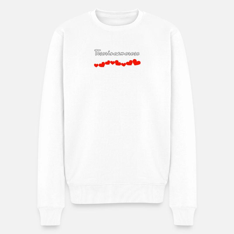 LIEBESTEMPERAMENT - Männer Premium Bio Pullover - Weiß