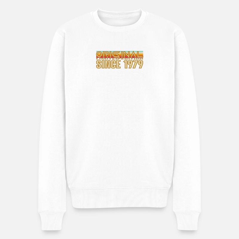 Retro-Originalität 1979 - Männer Premium Bio Pullover - Weiß