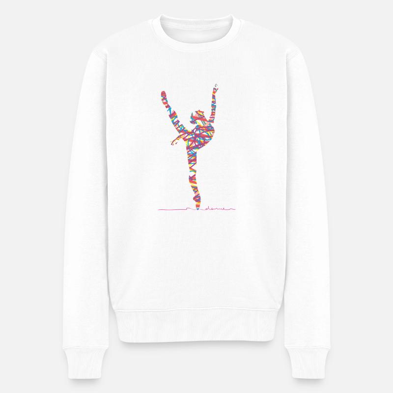 Ballet Tanzen - Männer Premium Bio Pullover - Weiß