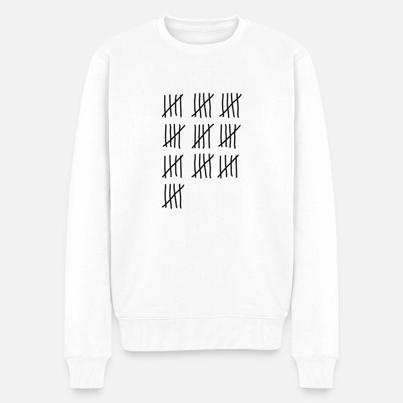 50 Jahre - Männer Premium Bio Pullover - Weiß