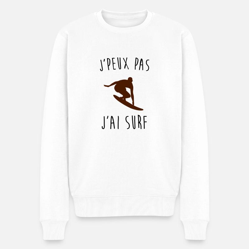 j 'peux pas j'ai surf - Pull Premium bio Homme - blanc