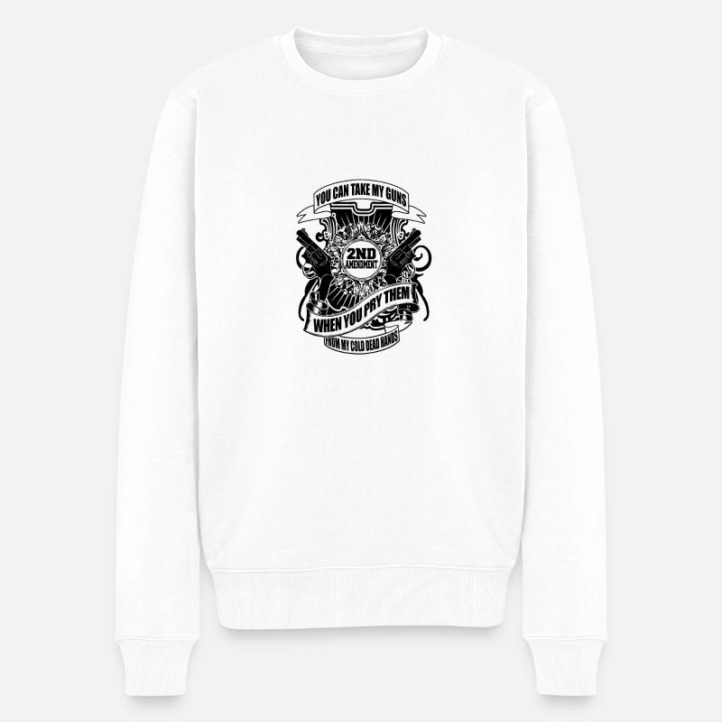 Guns - Pull Premium bio Homme - blanc