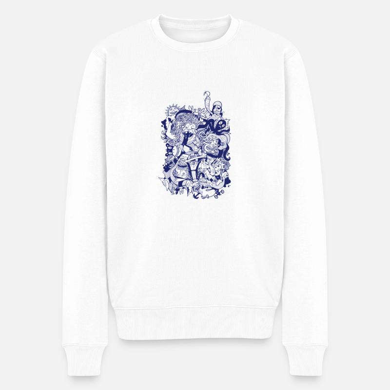 sailors_yarn - Männer Premium Bio Pullover - Weiß