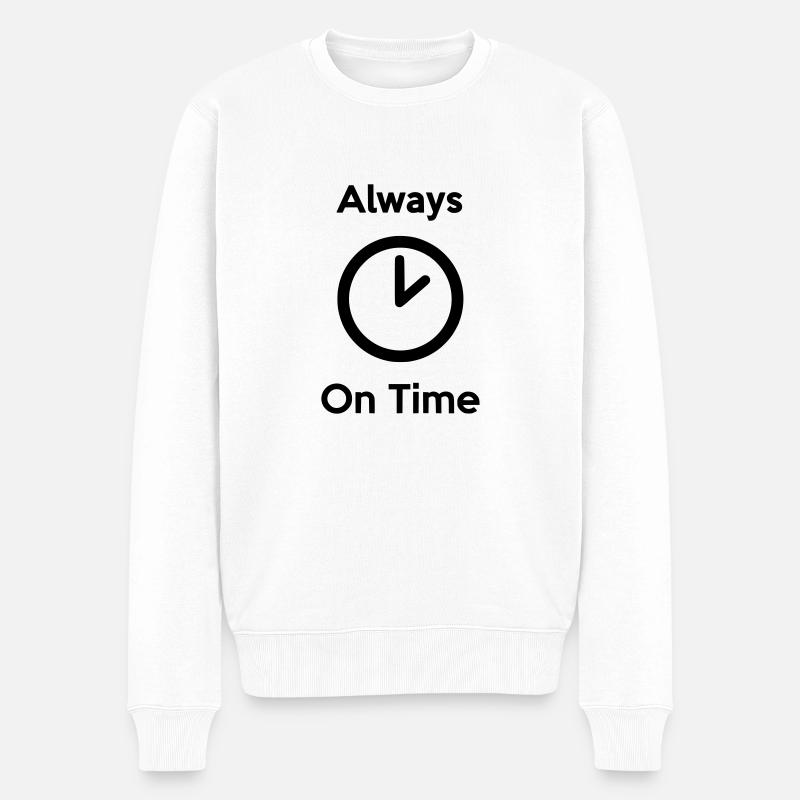 Zu einer Zeit, - Männer Premium Bio Pullover - Weiß