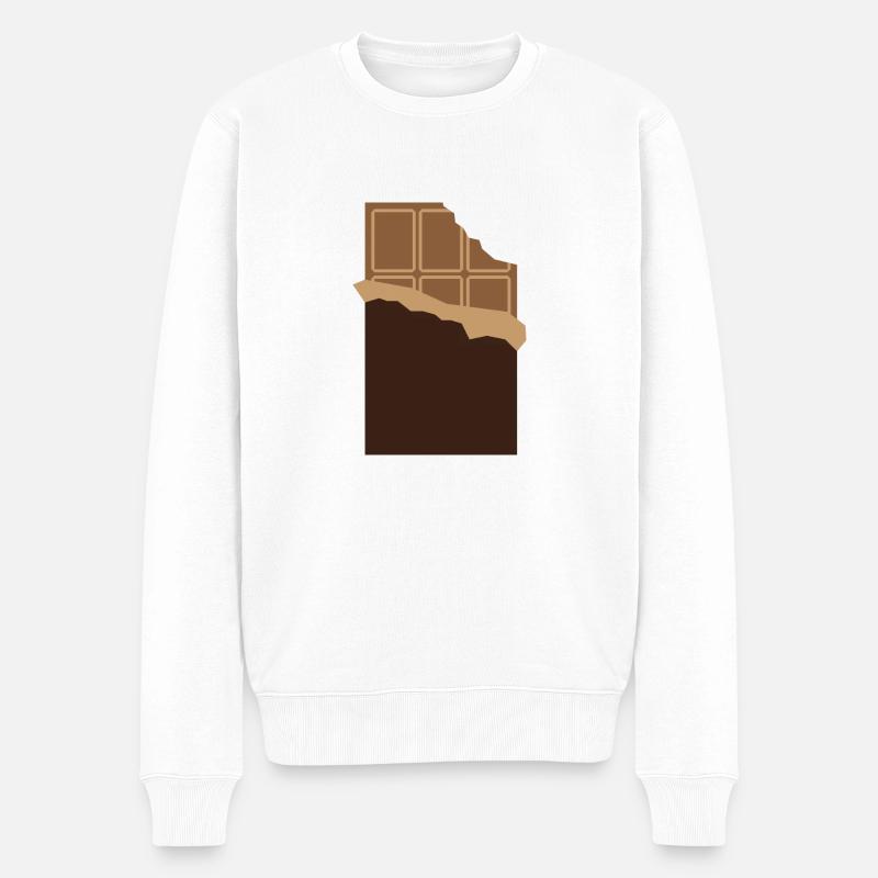 Eine Tafel Schokolade - Männer Premium Bio Pullover - Weiß
