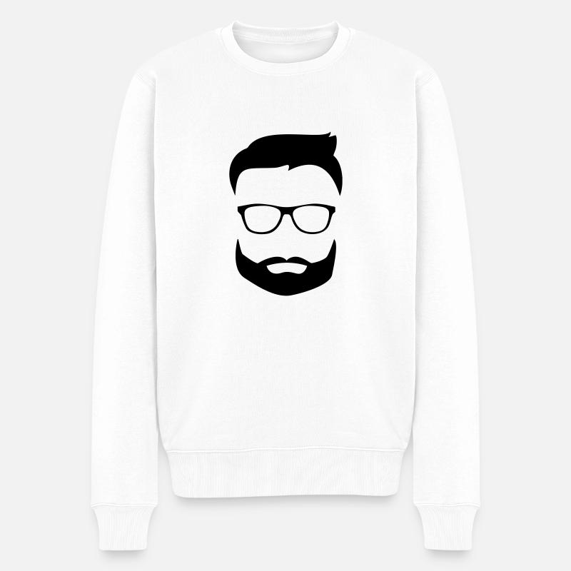 Beard glasses - Pull Premium bio Homme - blanc