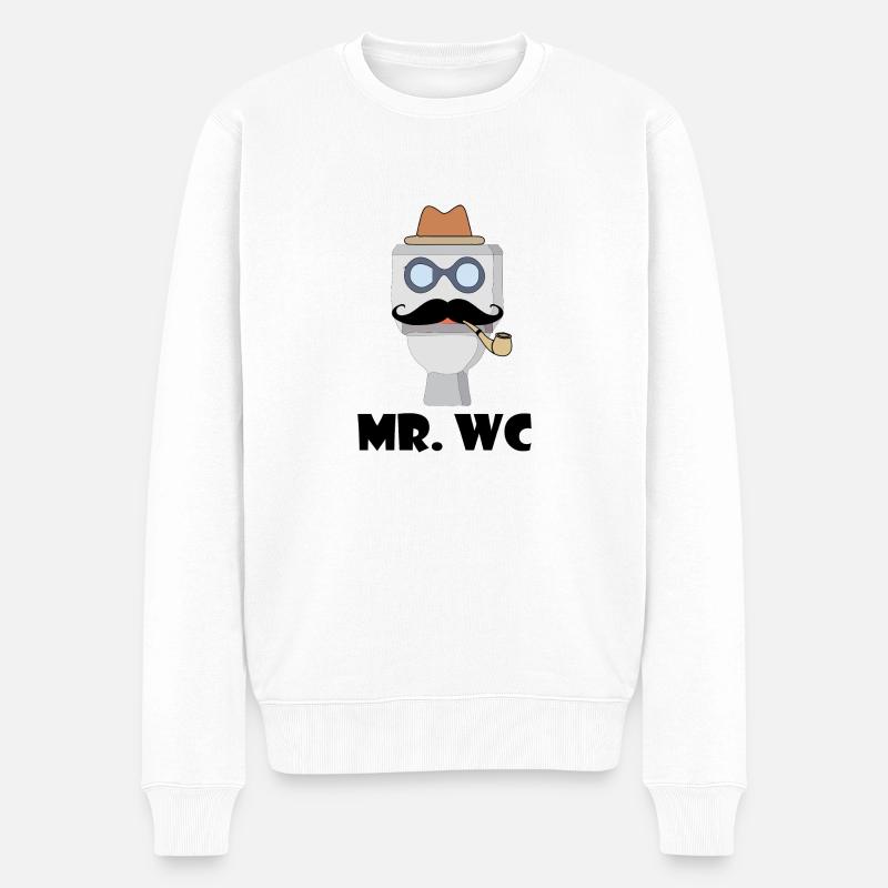 MR WC - Pull Premium bio Homme - blanc