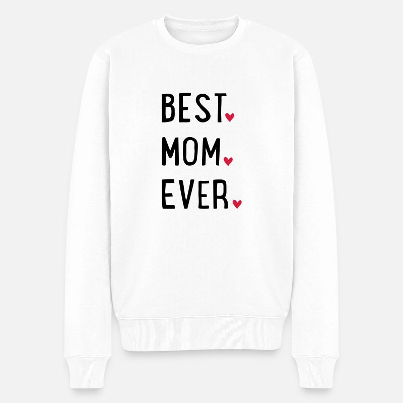 Beste Mama - Männer Premium Bio Pullover - Weiß