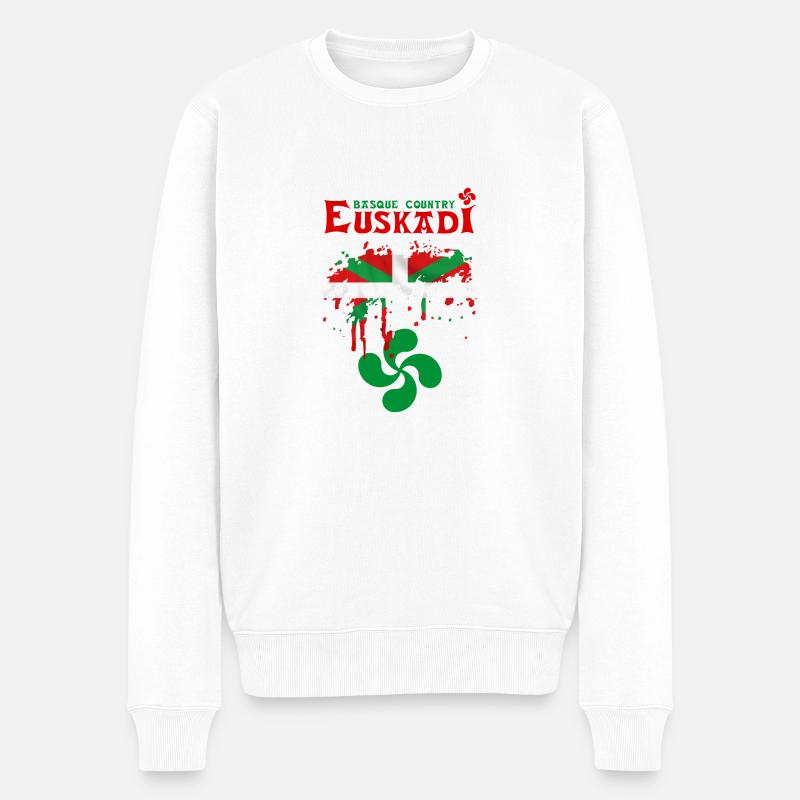 euskadi pays basque 09 - Pull Premium bio Homme - blanc