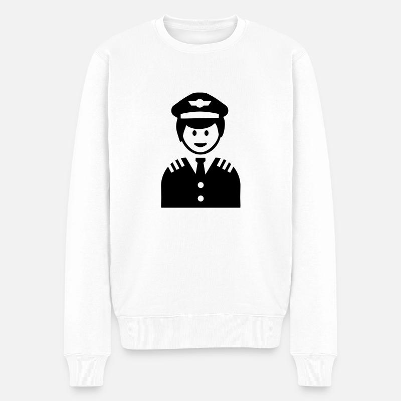 Pilotee - Pull Premium bio Homme - blanc