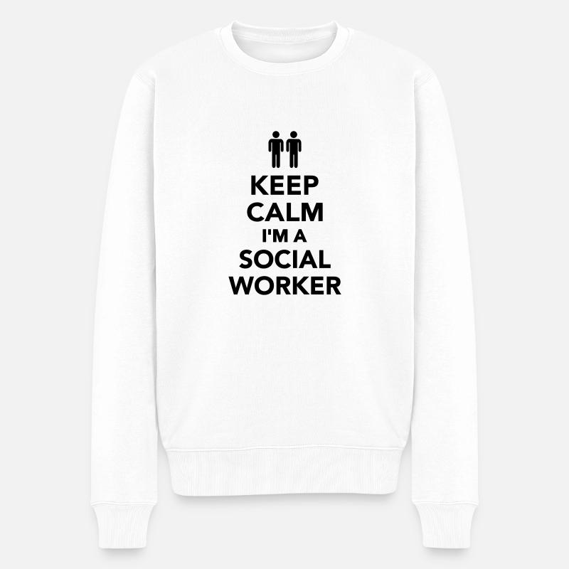 Sozialarbeiter - Männer Premium Bio Pullover - Weiß