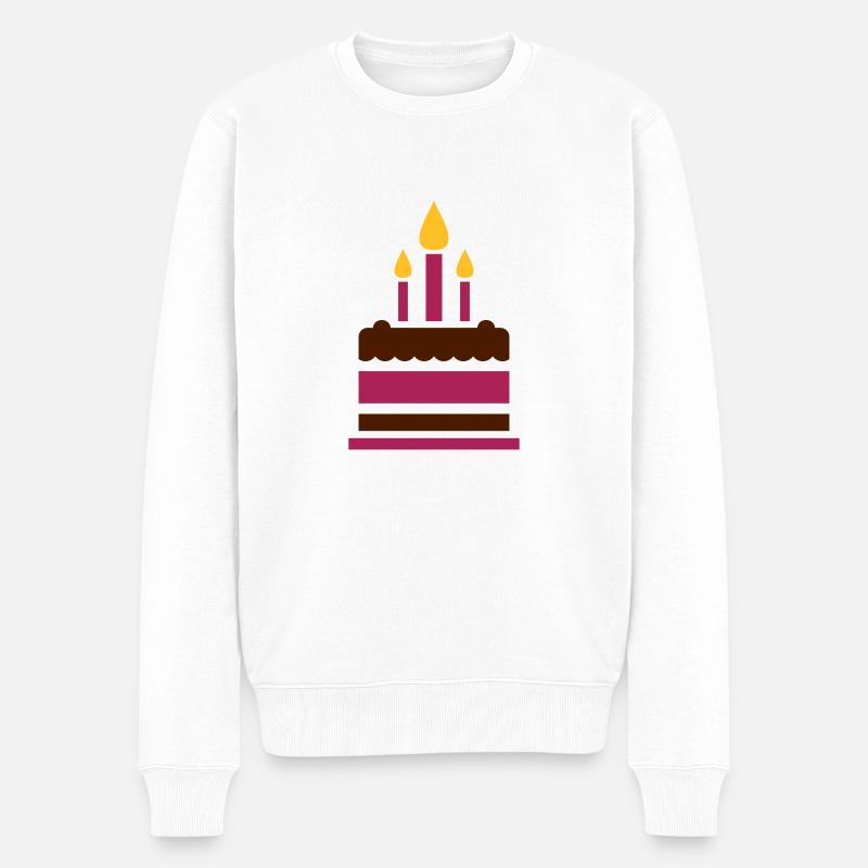 Torte - Männer Premium Bio Pullover - Weiß
