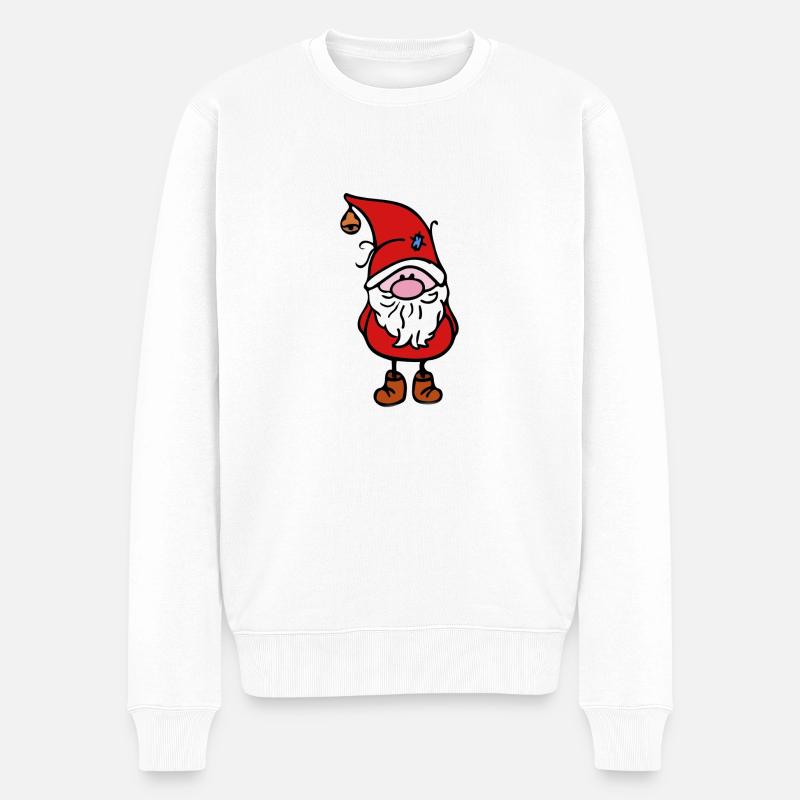 Weihnachtself - Männer Premium Bio Pullover - Weiß