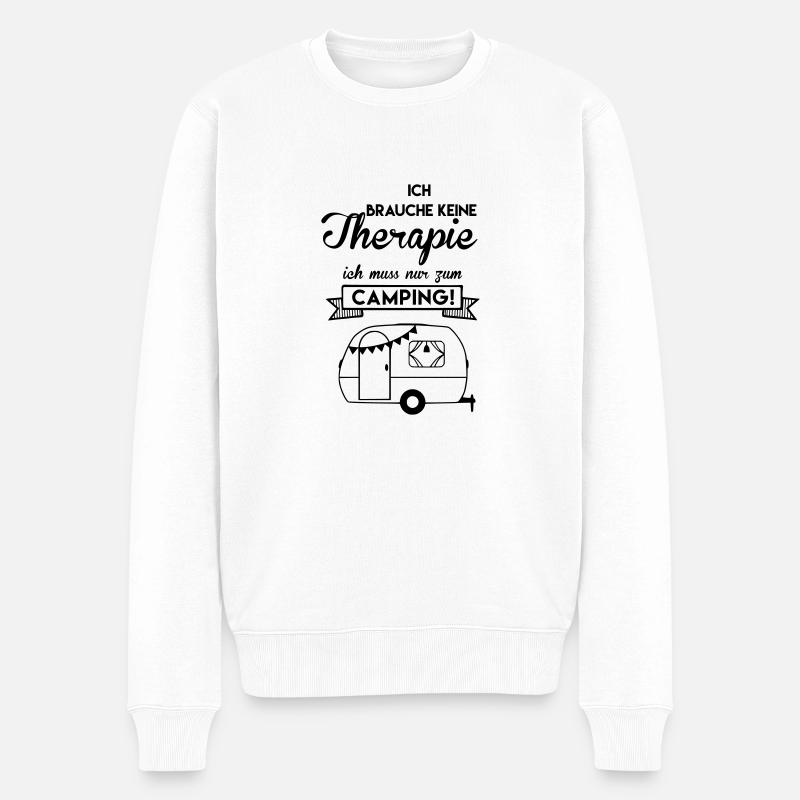 Thérapie de camping - Pull Premium bio Homme - blanc