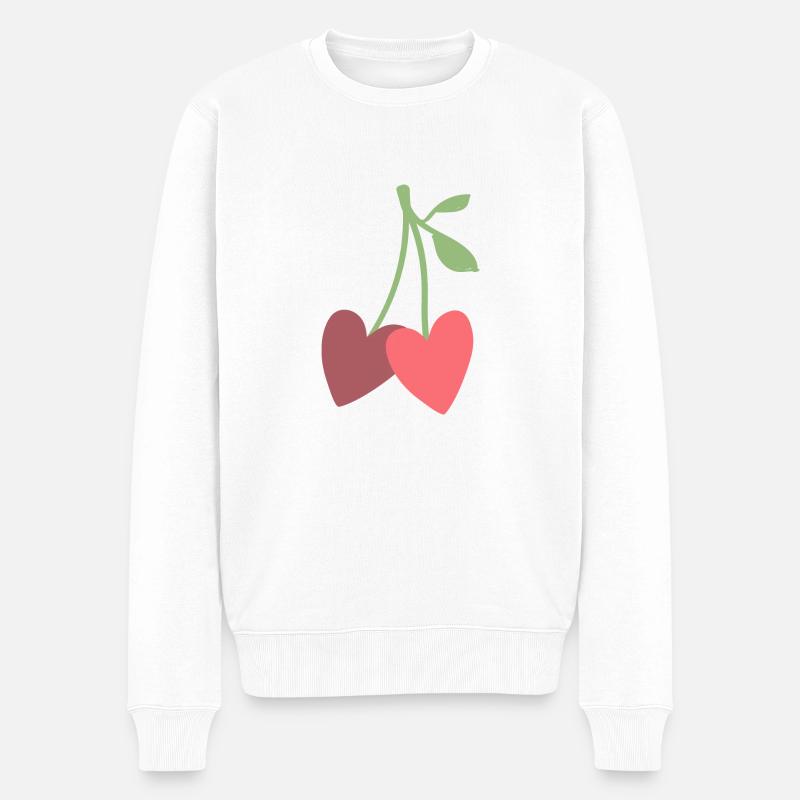 Kirschherz - Männer Premium Bio Pullover - Weiß
