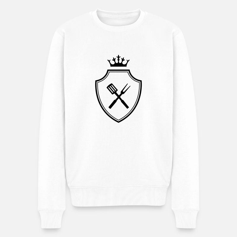 koch symbol - Männer Premium Bio Pullover - Weiß