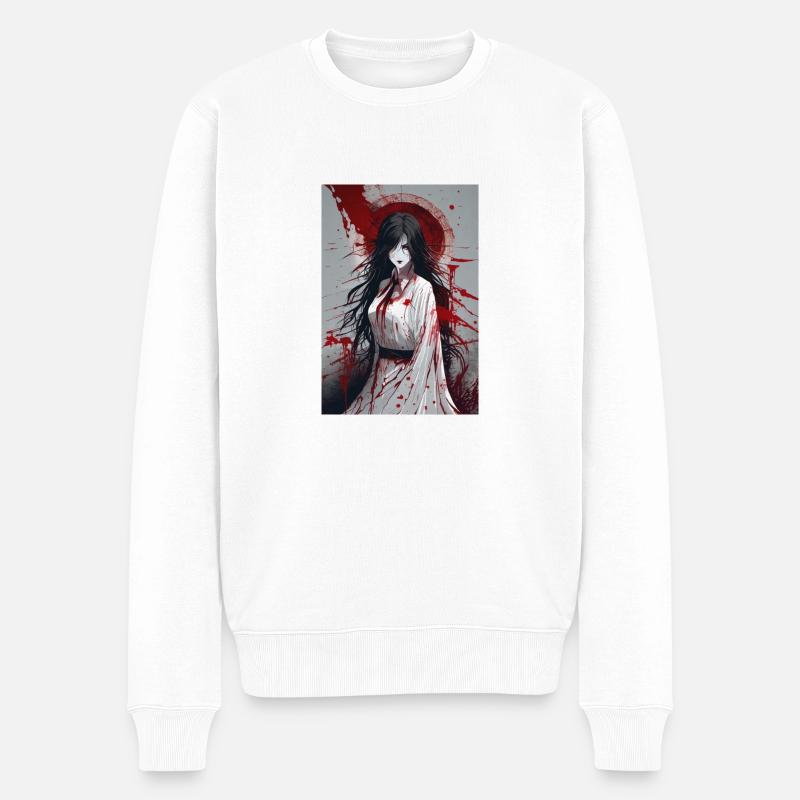 Anime Bloody Mary - Männer Premium Bio Pullover - Weiß