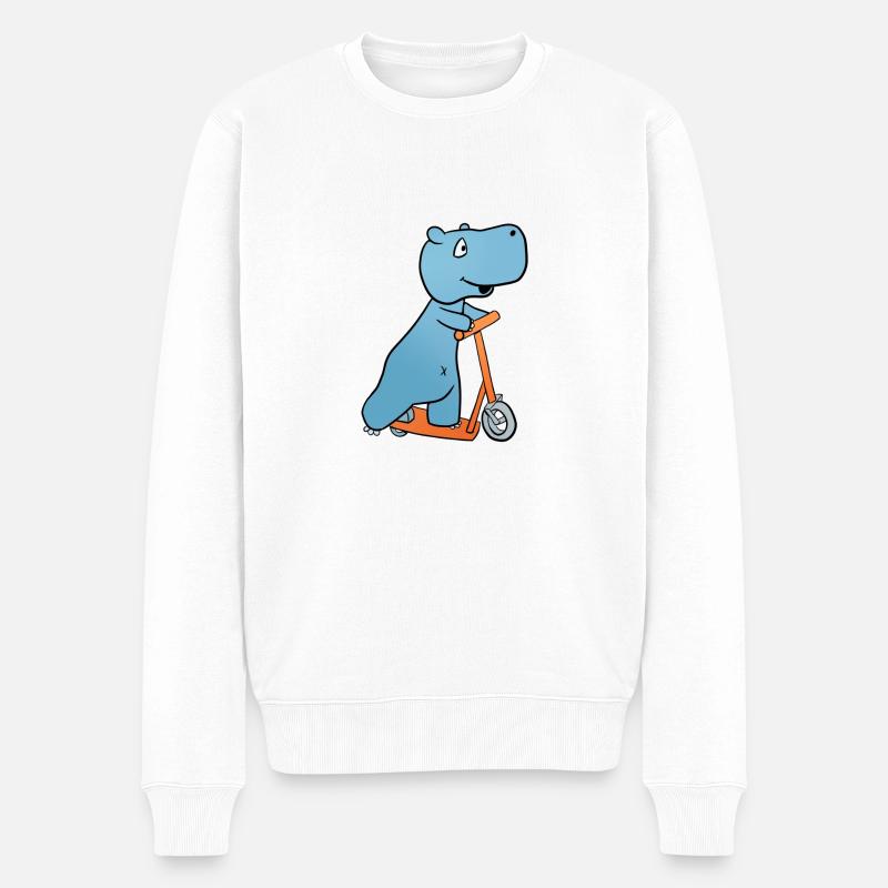Hippo Scooter - Pull Premium bio Homme - blanc