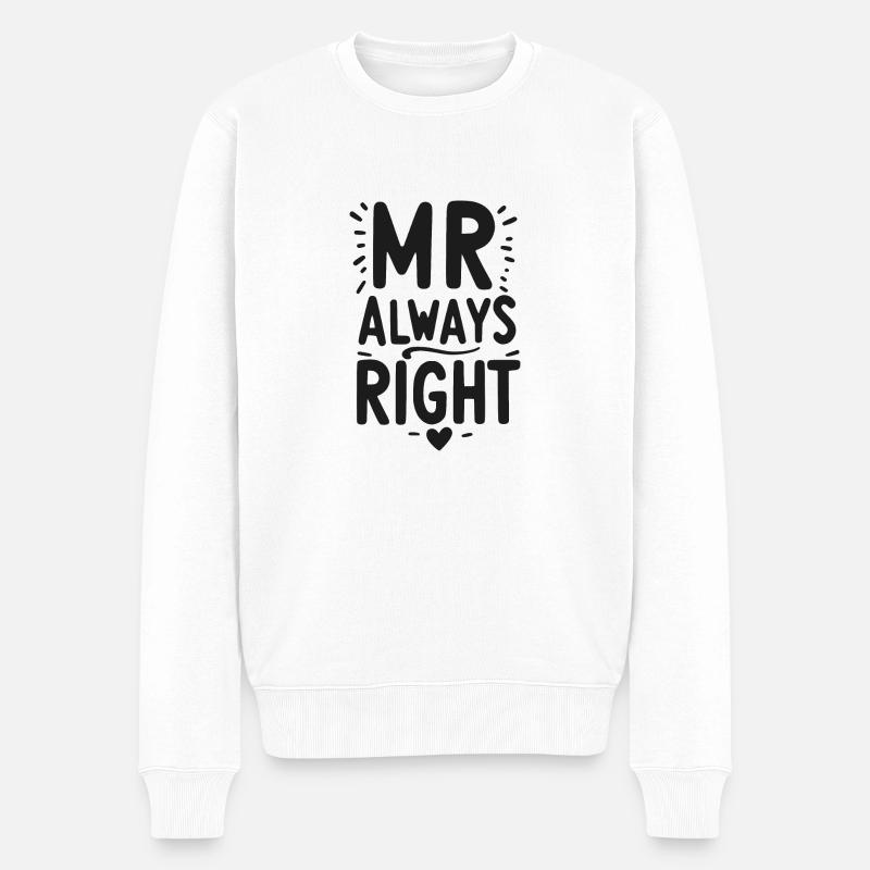 M. Toujours Raison - Pull Premium bio Homme - blanc