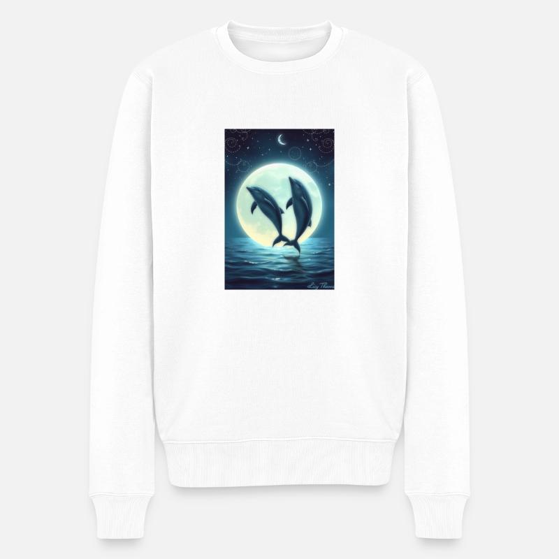 Éclat de dauphin - Pull Premium bio Homme - blanc
