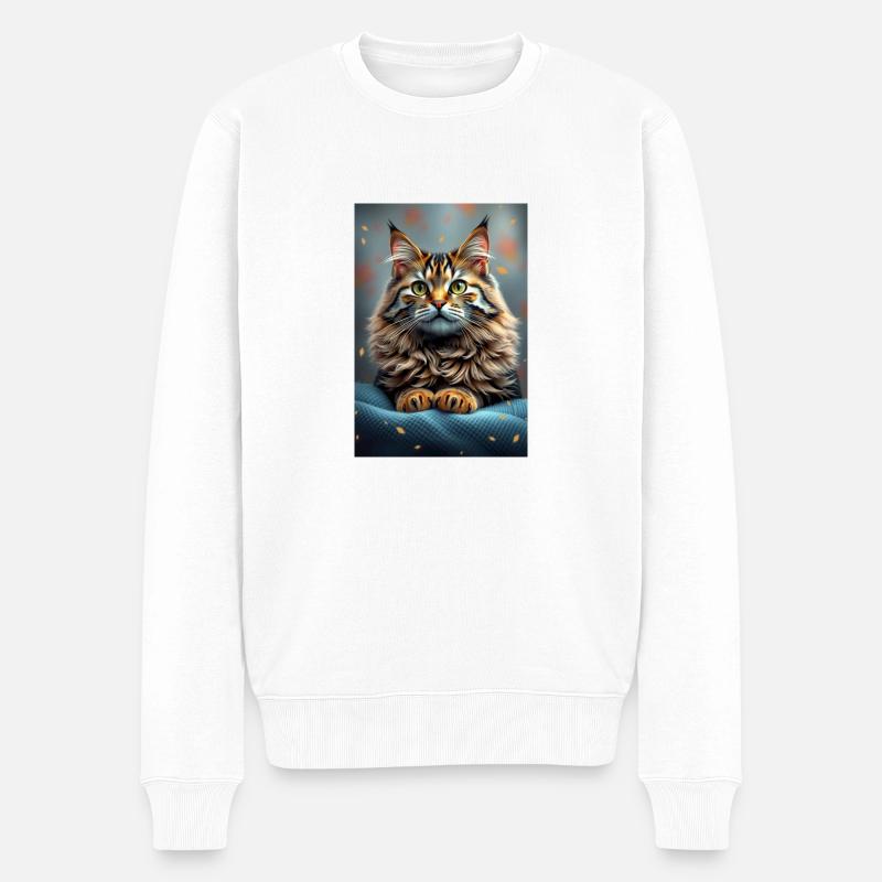 Le monde des chats - Pull Premium bio Homme - blanc