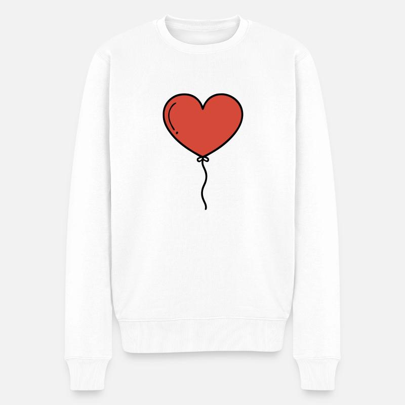 Ballon coeur Ballon coeur - Pull Premium bio Homme - blanc