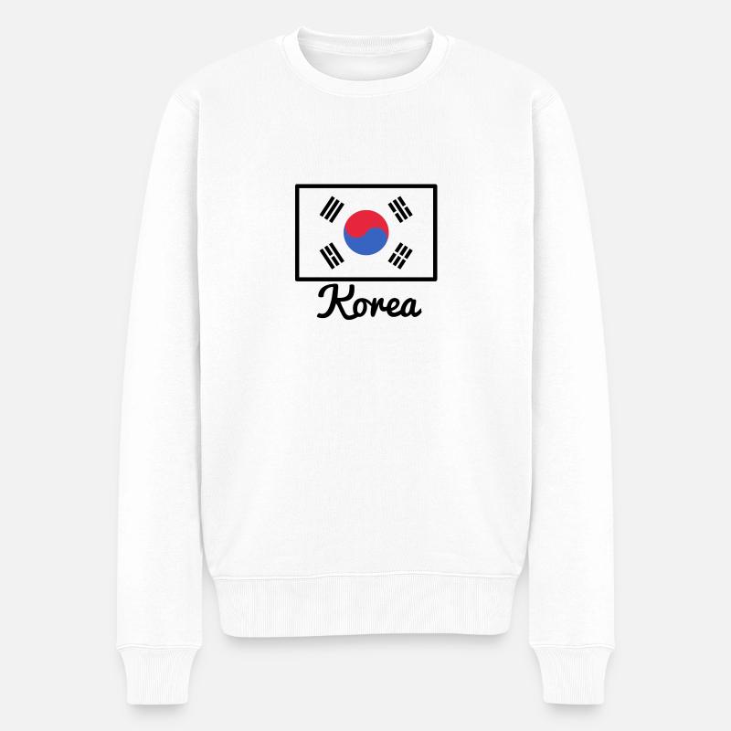 Corée - Pull Premium bio Homme - blanc