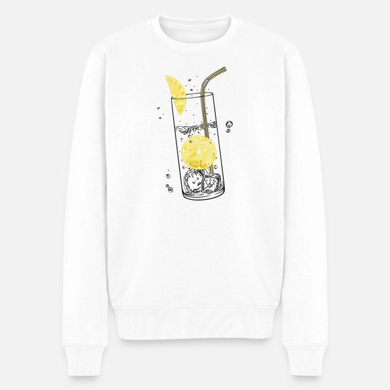 Zitronen Limonade Sommer Limo - Pull Premium bio Homme - blanc