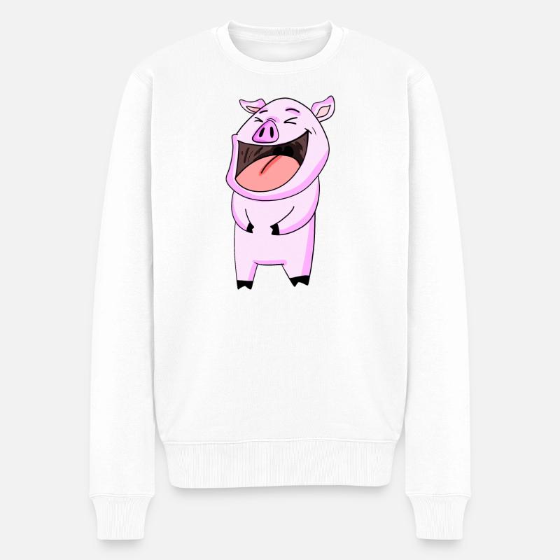 Rires de cochon - Pull Premium bio Homme - blanc