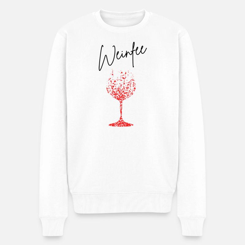 Weinfee - Männer Premium Bio Pullover - Weiß