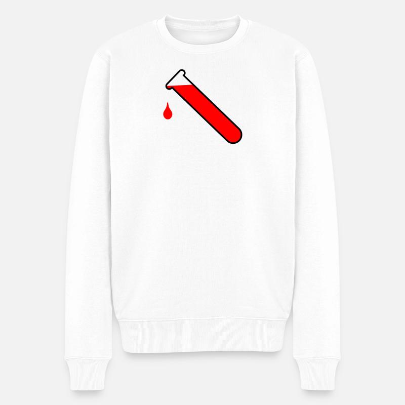 Logo de la prise de sang - Pull Premium bio Homme - blanc