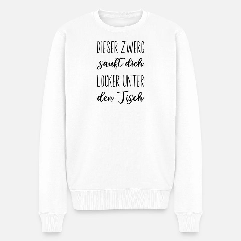 Schwarzweiß Quadrat Minimal - Männer Premium Bio Pullover - Weiß