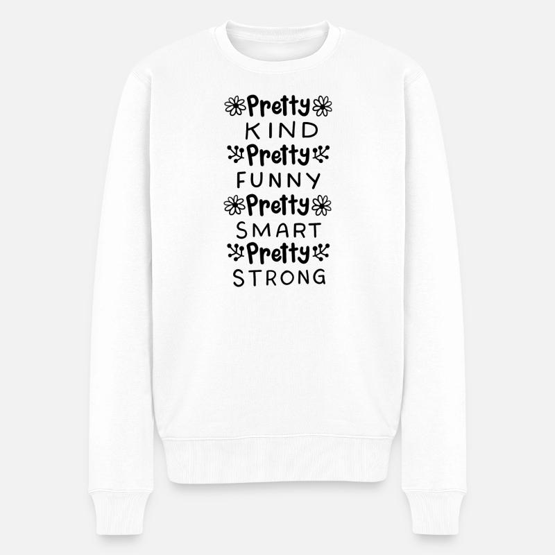 Inspirierend Motivierend - Männer Premium Bio Pullover - Weiß