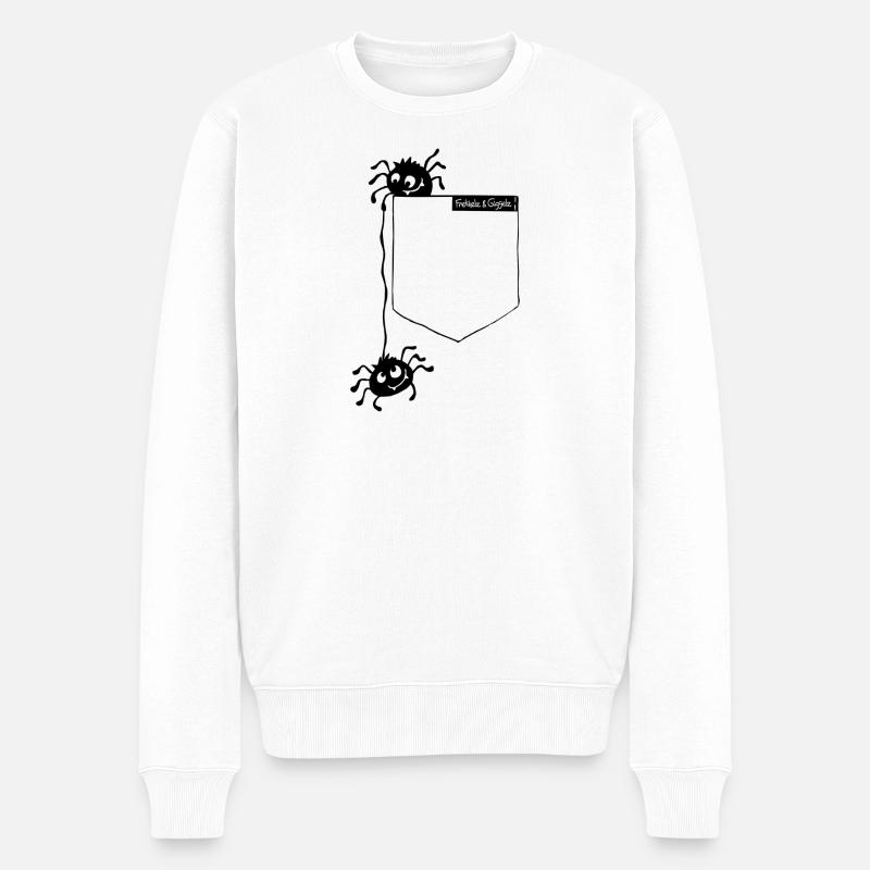 Spinnentierchen - Männer Premium Bio Pullover - Weiß