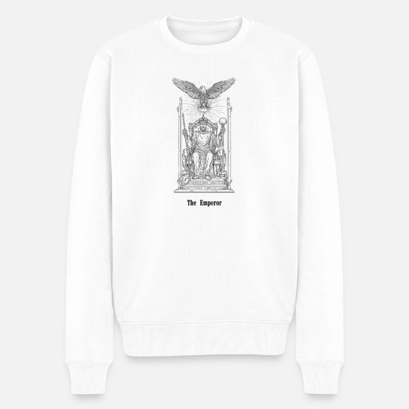 The emperor - Männer Premium Bio Pullover - Weiß