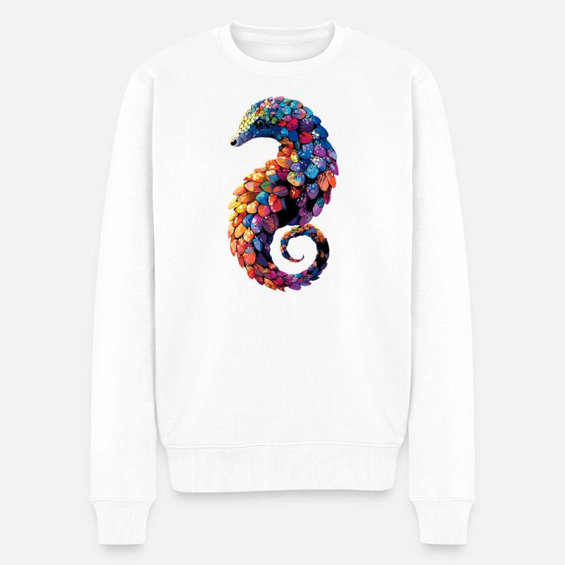 Pangolin Schuppentier Tannenzapfentier Pangoline - Männer Premium Bio Pullover - Weiß