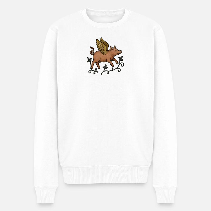 Cochon ailé MARGINALIA - Pull Premium bio Homme - blanc