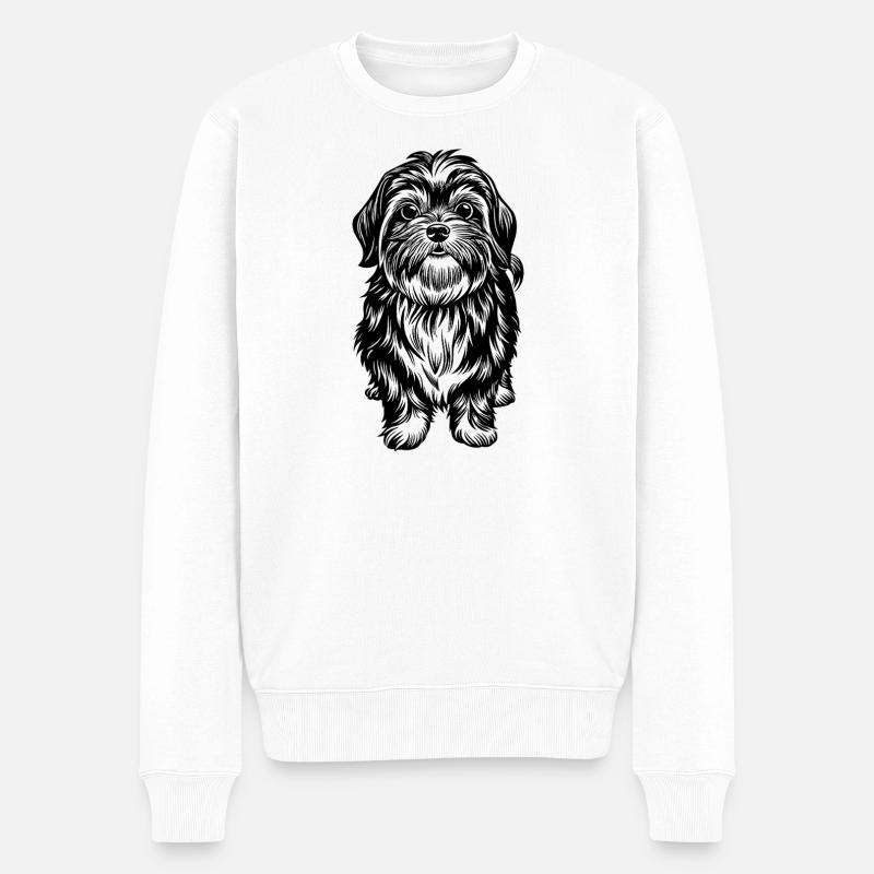 Shih Tzu - Pull Premium bio Homme - blanc