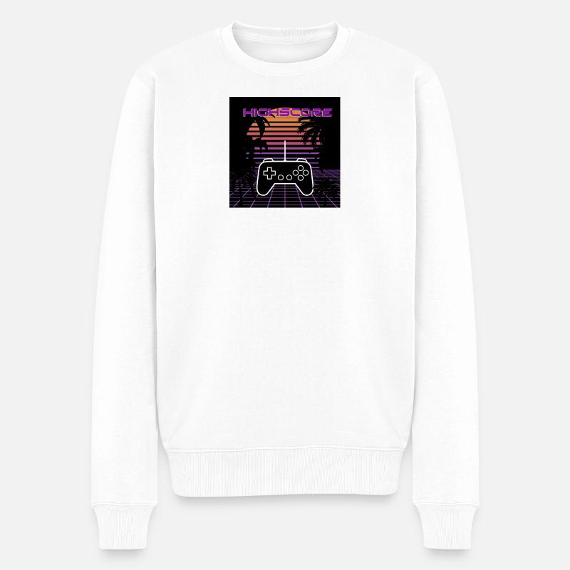 Note élevée - Pull Premium bio Homme - blanc