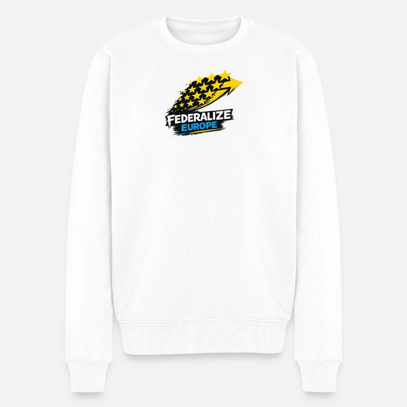 Drapeau de style eurofédéralisme - Pull Premium bio Homme - blanc