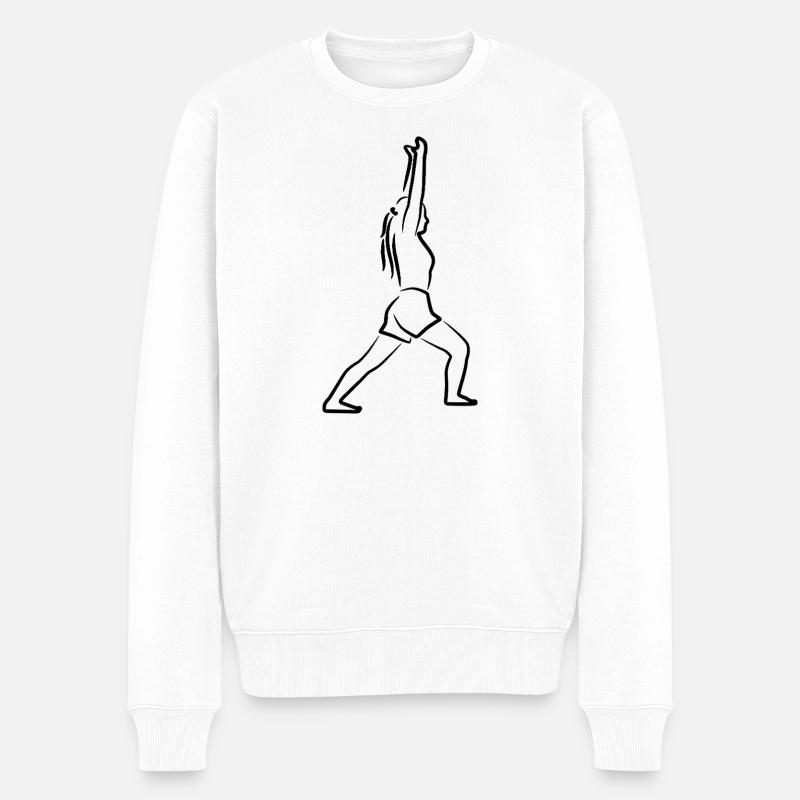 Dessin de Yogini - Pull Premium bio Homme - blanc