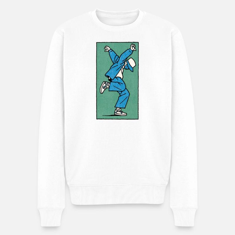 Danseur masculin #5 - Pull Premium bio Homme - blanc