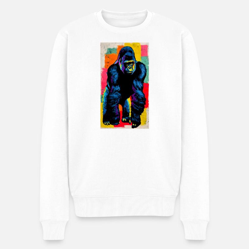 gorille - Pull Premium bio Homme - blanc