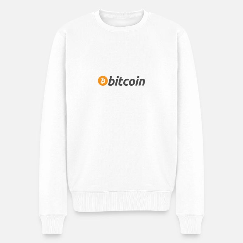 Le Bitcoin - Pull Premium bio Homme - blanc